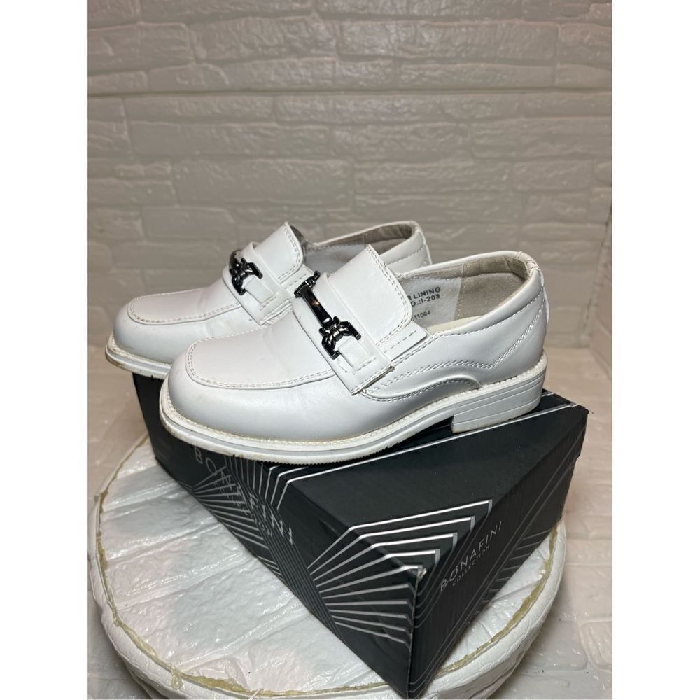 Toddler white dress shoes genuine leather